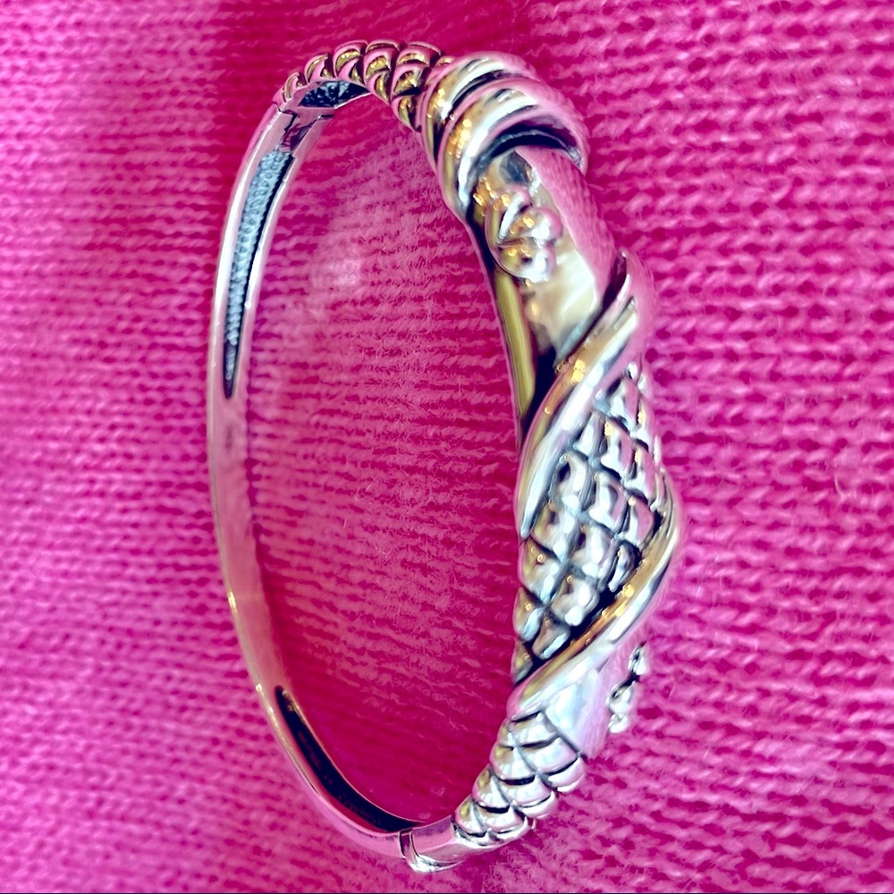 Vintage 925 Sterling Bangle Bracelet - Picture 11 of 16